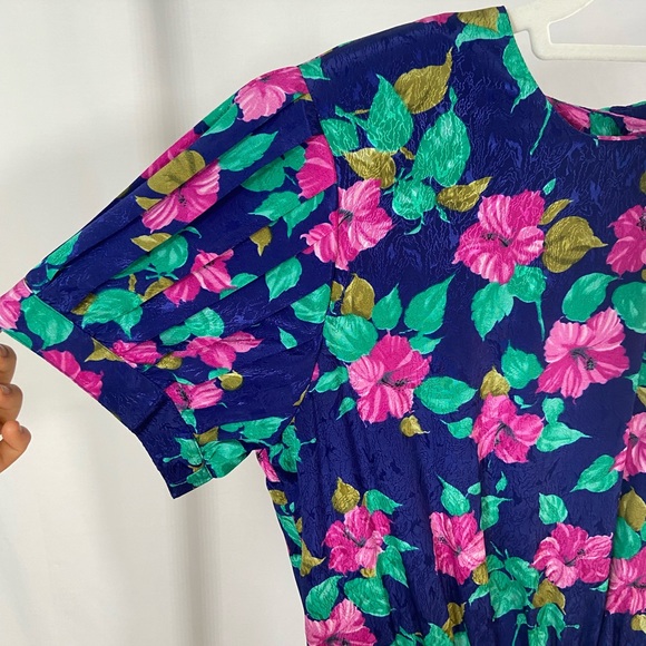 Vintage Talbots Maxi Floral Vibrant Colorful Dress - Picture 6 of 8